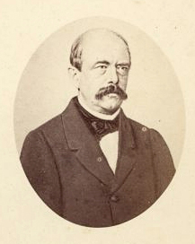 Bismarck in 1863, one year after assuming the Prussian chancellorship. Photo taken by the Italian photographer Alessandro Pavia.