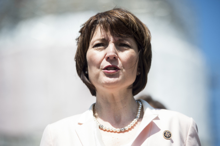UNITED STATES - APRIL 28: Rep. Cathy McMorris Rodgers, R-Wash., participates in the news conference on Food and Drug Administration menu labeling regulations on Tuesday, April 28, 2015. (Photo By Bill Clark/CQ Roll Call)