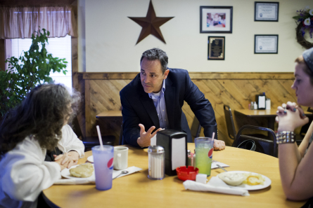 Bevin, shown during his unsuccessful Senate race in 2014, is more popular in Kentucky than inside the Beltway. (Photo by Tom Williams, CQ Roll Call)