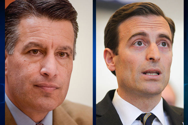 Gov. Brian Sandoval and Nevada Attorney General Adam Laxalt