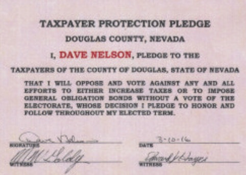 Tax Pledge. Nelson