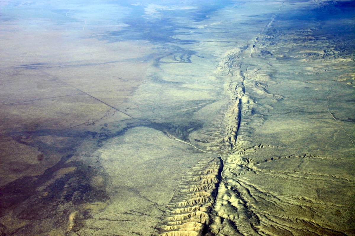 The San Andreas Fault in California is expected to give the state a M8.0 earthquake after an earthquake in 1857 trembled California at M7.9. (Courtesy: Wikipedia)