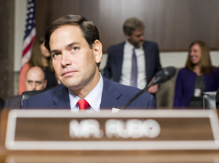 Sen. Marco Rubio, R-Fla., takes a seat at a hearing in Senate. (Photo By Bill Clark, CQ Roll Call)