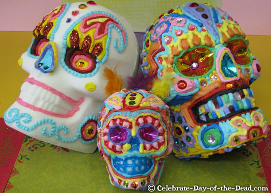 Sugar skulls are the most common recipe in Mexico during Halloween.
