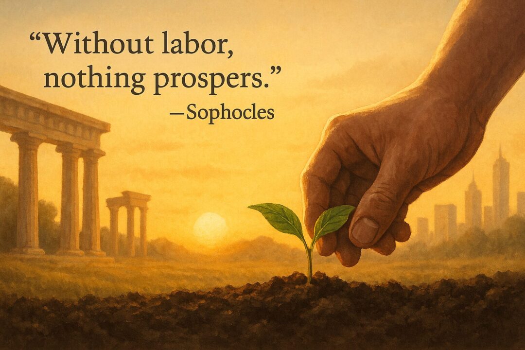 “Without labor, nothing prospers” — Sophocles