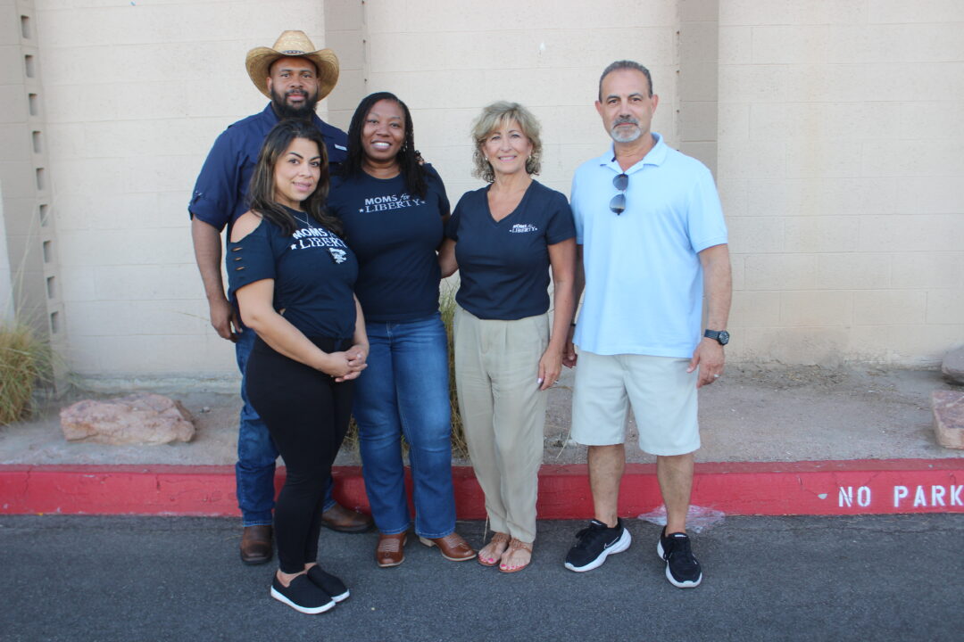 Members of Moms for Liberty and Dads for Liberty after the Sep. 11 CCSD Board Meeting